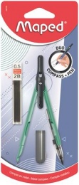 Körző, heggyel, 2in1, ceruzává alakítható, MAPED „Compass Pen”, vegyes színek