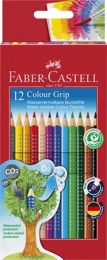 Színes ceruza készlet, háromszögletű, FABER-CASTELL "Grip 2001", 12 különböző szín